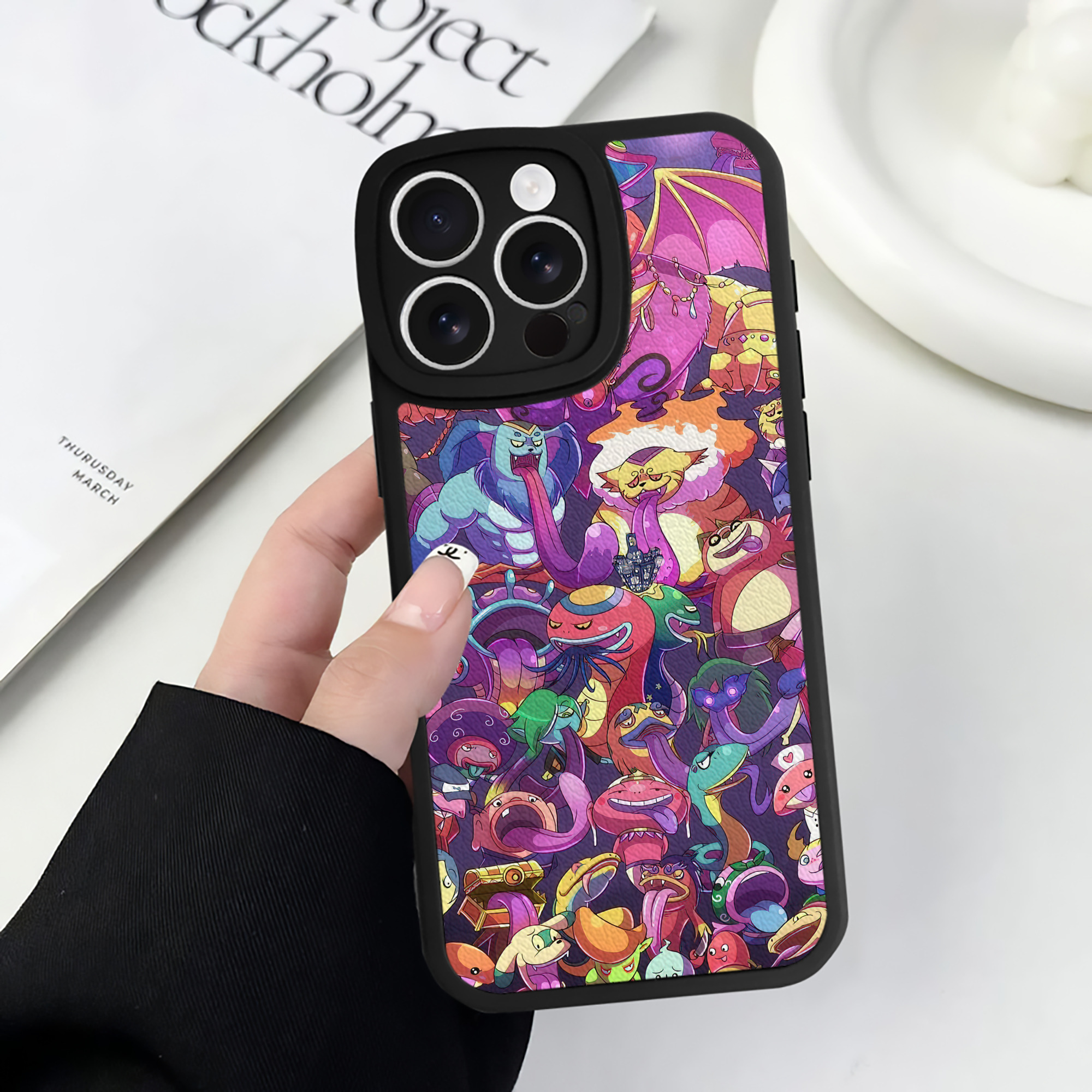 （画像用） 妖怪ウォッチ Yo-kai Watch 【iPhone 16シリーズ対応】シリコンスマホケース（レザー調） 材質：シリコン